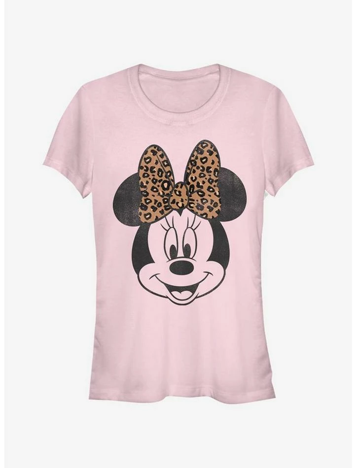 Brand new ๐งจ Disney Mickey Mouse Modern Minnie Face Leopard Girls T-Shirt โ๏ธ 1 Brand new ๐งจ Disney Mickey Mouse Modern Minnie Face Leopard Girls T-Shirt โ๏ธ