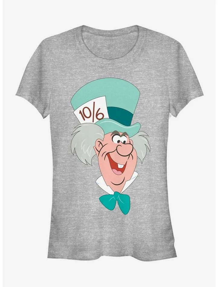 New 👍 Disney Alice In Wonderland Mad Hatter Big Face Girls T-Shirt 🥰 1 New 👍 Disney Alice In Wonderland Mad Hatter Big Face Girls T-Shirt 🥰