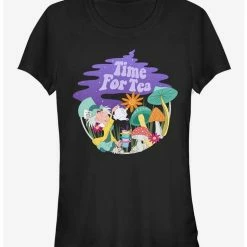 Outlet ✔️ Disney Alice In Wonderland Tea Time Filled 👍 Girls T-Shirt 😀