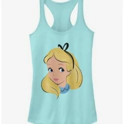 Coupon 👍 Disney Alice In Wonderland Big Face 💯 Girls Tank ⌛