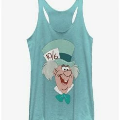 Buy ⭐ Disney Alice In Wonderland Mad Hatter Big Face Girls Tank 💯