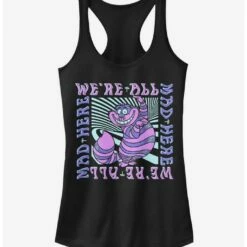 Best Sale ✨ Disney Alice In Wonderland Mad Here Trip 😍 Girls Tank 🔔
