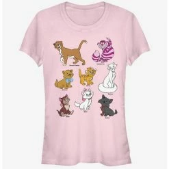 Cheap ๐ Disney Classic Disney Cats Grid Girls T-Shirt ๐