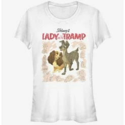 Brand new 😍 Disney Lady And The Tramp Vintage Cover Girls T-Shirt ⭐