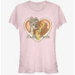 Best reviews of ❤️ Disney Lady And The Tramp Vintage Valentine 👏 Girls T-Shirt 🎉