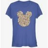 New ❤️ Disney Mickey Mouse Floral Mickey Head 💯 Girls T-Shirt 🔔