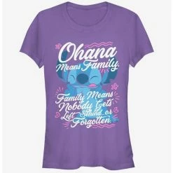 Coupon 😀 Disney Lilo & Stitch Ohana Family 🎉 Girls T-Shirt ✔️