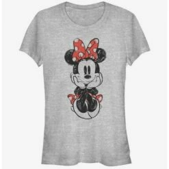 Best Sale 🛒 Disney Mickey Mouse Sitting Minnie Sketch Girls T-Shirt 💯