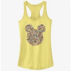 Coupon 🎉 Disney Mickey Mouse Floral Mickey Head ⌛ Girls Tank ⭐