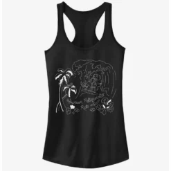 Budget 🥰 Disney Lilo & Stitch Stitch Surf Line Art Girls Tank 🎁