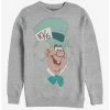Brand new ⭐ Disney Alice In Wonderland Mad Hatter Big Face Crew Sweatshirt 🔥