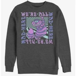 Cheapest ✨ Disney Alice In Wonderland Mad Here Trip Crew Sweatshirt 🥰
