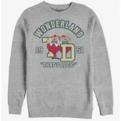 Deals ❤️ Disney Alice In Wonderland Tweedle Collegiate Crew Sweatshirt ⭐