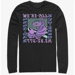 Coupon 👏 Disney Alice In Wonderland Mad Here Trip Long-Sleeve T-Shirt 💯