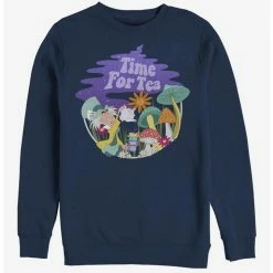 Deals ⭐ Disney Alice In Wonderland Tea Time Filled Crew Sweatshirt ⌛
