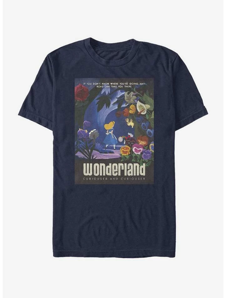 Brand new ❤️ Disney Alice In Wonderland Curiouser T-Shirt 💯 1 Brand new ❤️ Disney Alice In Wonderland Curiouser T-Shirt 💯