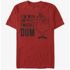 Best Pirce 🎉 Disney Alice In Wonderland I'm With Tweedle Dum T-Shirt ⌛