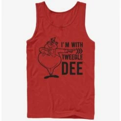 Best deal ⌛ Disney Alice In Wonderland I'm With Tweedle Dee Tank 🔥