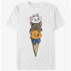Outlet ⭐ Disney The Aristocats Kitten Ice Cream Stack T-Shirt 😀