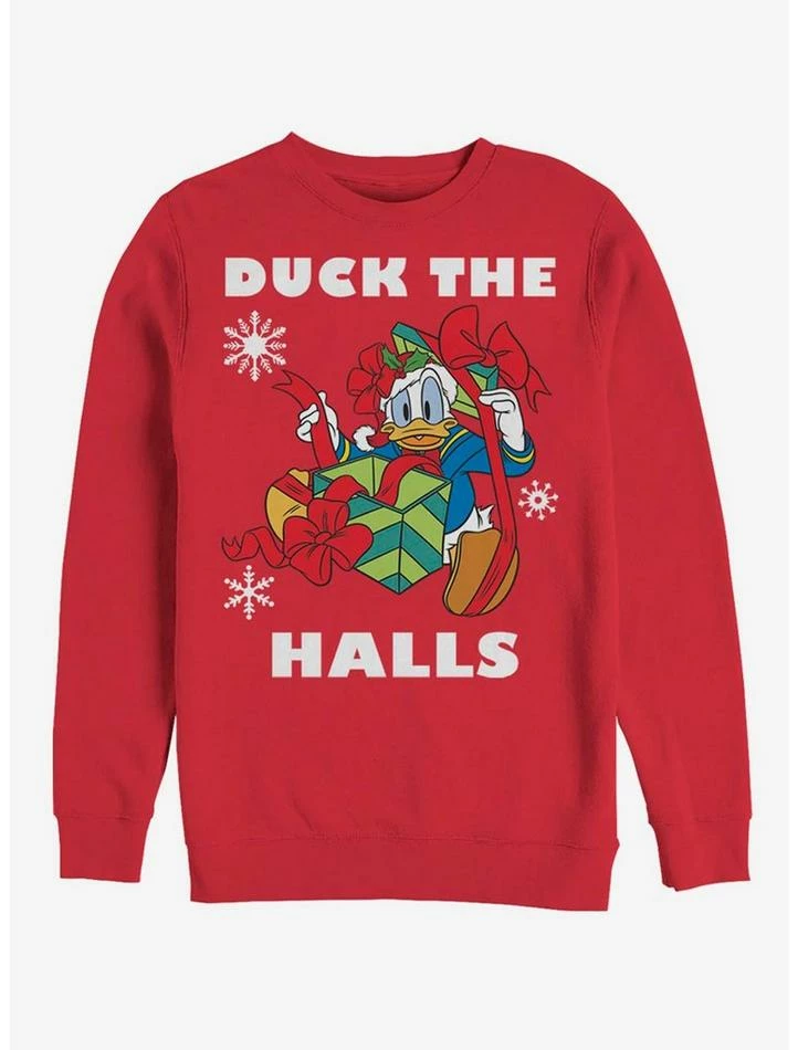 Best Sale ✔️ Disney Donald Duck Holiday Duck Crew Sweatshirt 💯 1 Best Sale ✔️ Disney Donald Duck Holiday Duck Crew Sweatshirt 💯