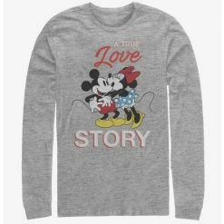 Promo 😀 Disney Mickey Mouse True Love Story Long-Sleeve T-Shirt 😉