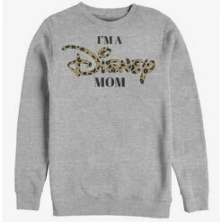 Wholesale 🔥 Disney Classic Leopard Disney Logo Mom Crew Sweatshirt 😍