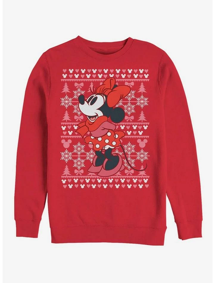 Coupon ✨ Disney Minnie Mouse Holiday Winter Sweater Crew Sweatshirt ⌛ 1 Coupon ✨ Disney Minnie Mouse Holiday Winter Sweater Crew Sweatshirt ⌛