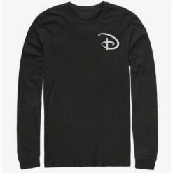 Outlet 🛒 Disney Classic Disney D Logo Pocket Long-Sleeve T-Shirt ⭐