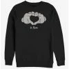 Best deal ✨ Disney Mickey Mouse Glove Heart Crew Sweatshirt ✨