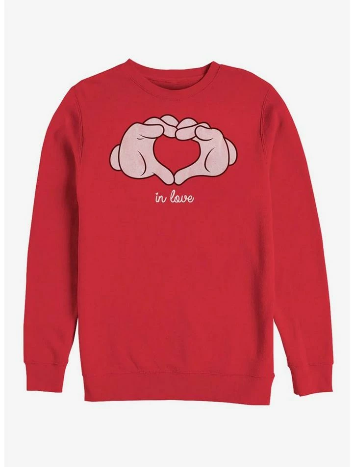 Deals π Disney Mickey Mouse Glove Heart Crew Sweatshirt βοΈ 1 Deals π Disney Mickey Mouse Glove Heart Crew Sweatshirt βοΈ