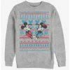 Budget 🛒 Disney Mickey Mouse Holiday Mickey & Minnie Sweater Crew Sweatshirt 🛒