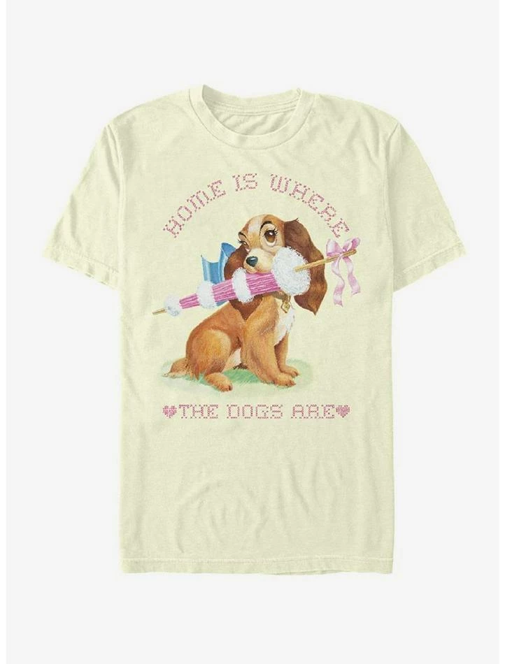 Cheap ⭐ Disney Lady And The Tramp Home Is Where T-Shirt 👍 2 Cheap ⭐ Disney Lady And The Tramp Home Is Where T-Shirt 👍 - Image 2