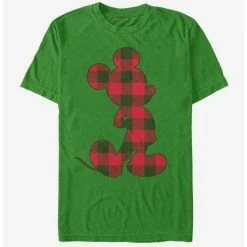 Brand new 🎁 Disney Mickey Mouse Holiday Buffalo Check Mickey T-Shirt 😀