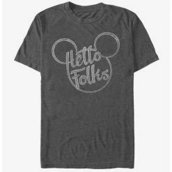 Promo 🌟 Disney Mickey Mouse Hello Folks T-Shirt 🤩
