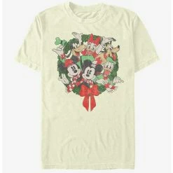 Flash Sale ✔️ Disney Mickey Mouse Holiday Mickey Friends Wreath T-Shirt 😍
