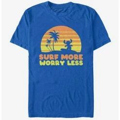 Coupon ✔️ Disney Lilo & Stitch Stitch Surf More Worry Less T-Shirt ⭐