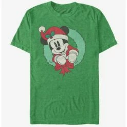 Best reviews of 🧨 Disney Mickey Mouse Holiday Vintage Mickey Wreath T-Shirt ✨