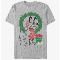 Top 10 ⭐ Disney Pluto Holiday 😍 Christmas Wreath Pluto T-Shirt ✔️