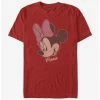 New ⭐ Disney Mickey Mouse Minnie Big Face Distressed T-Shirt 😀