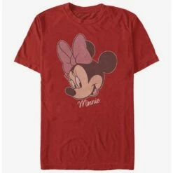New ⭐ Disney Mickey Mouse Minnie Big Face Distressed T-Shirt 😀