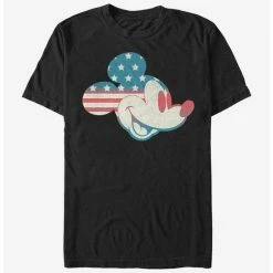 Promo ❤️ Disney Mickey Mouse Mickey Americana Flag Fill T-Shirt 👏