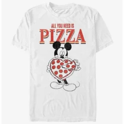 Budget ❤️ Disney Mickey Mouse Mickey All You Need Is Pizza T-Shirt ✔️