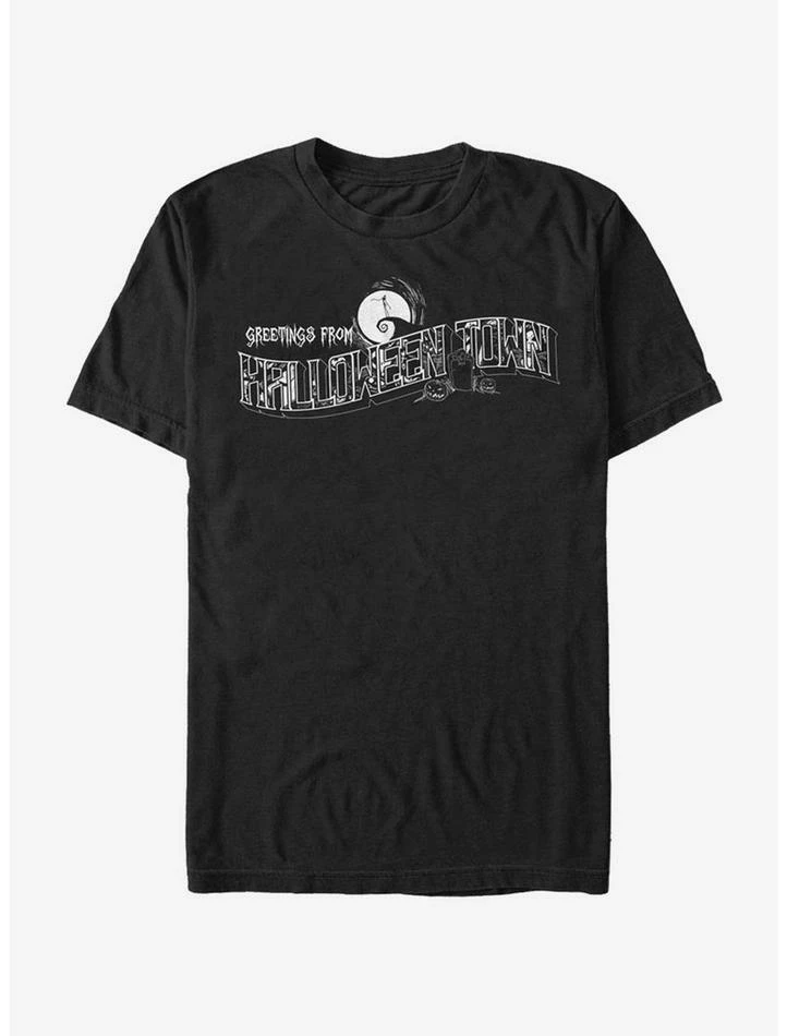 Hot Sale 🛒 The Nightmare Before Christmas Greetings Halloween Town T-Shirt 💯 1 Hot Sale 🛒 The Nightmare Before Christmas Greetings Halloween Town T-Shirt 💯