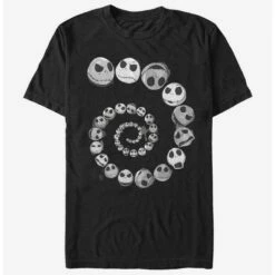 Wholesale ❤️ The Nightmare Before Christmas Jack Emotions Spiral T-Shirt ✔️