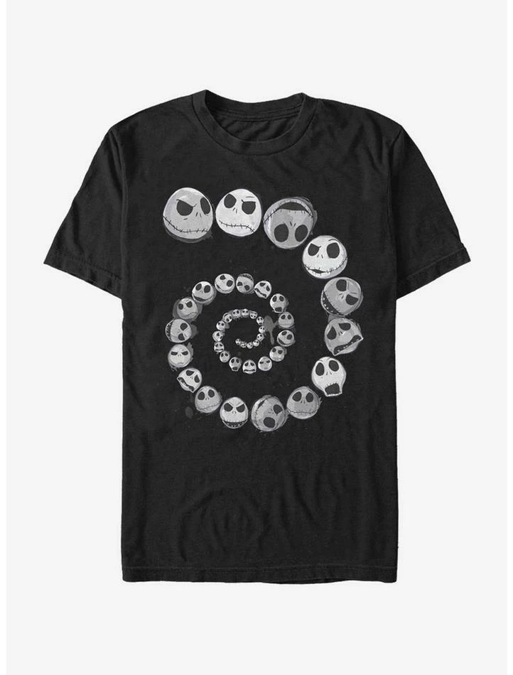 Wholesale ❤️ The Nightmare Before Christmas Jack Emotions Spiral T-Shirt ✔️ 1 Wholesale ❤️ The Nightmare Before Christmas Jack Emotions Spiral T-Shirt ✔️