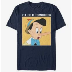 New ✨ Disney Pinocchio Do It Tomorrow T-Shirt ✔️