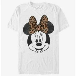 Hot Sale π Disney Mickey Mouse Modern Minnie Face Leopard T-Shirt β€οΈ