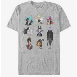 Promo ⌛ Disney Villains List T-Shirt 🔔