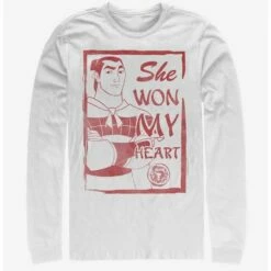 Best Pirce ✔️ Disney Mulan Li Shang She Won My Heart Long-Sleeve T-Shirt ⭐