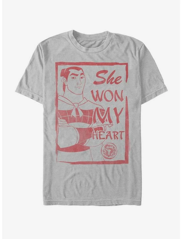 Top 10 🔥 Disney Mulan Li Shang She Won My Heart T-Shirt 🔔 1 Top 10 🔥 Disney Mulan Li Shang She Won My Heart T-Shirt 🔔
